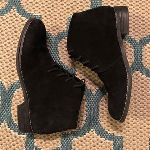 Blondo Rayann Waterproof Suede Ankle Boots Booties Black Size 6.5